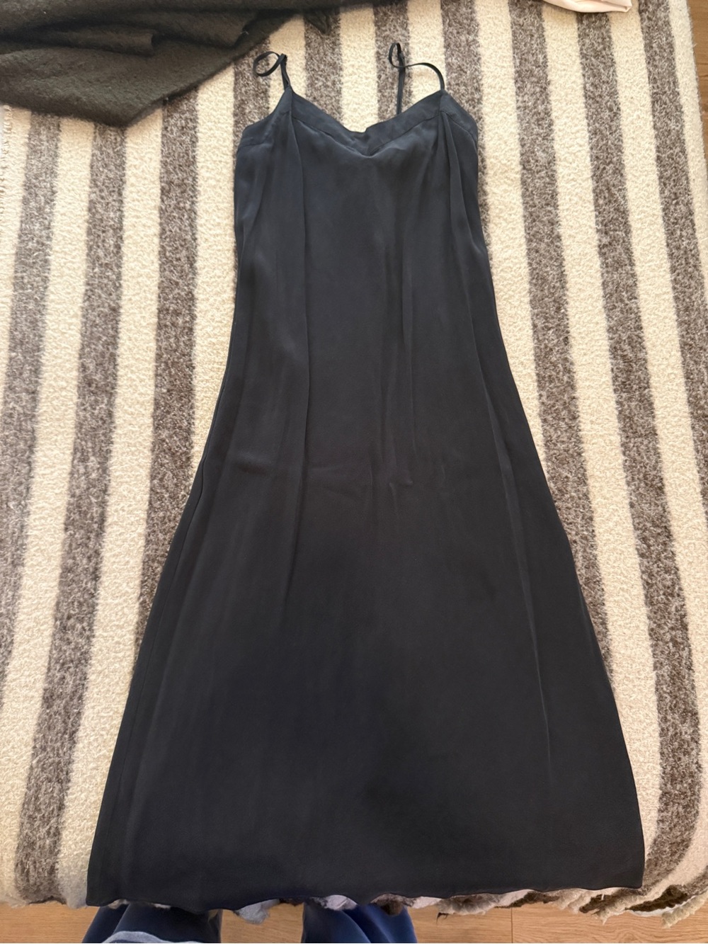 Armani Exchange Black Suede Slip Midi Dress Vintage